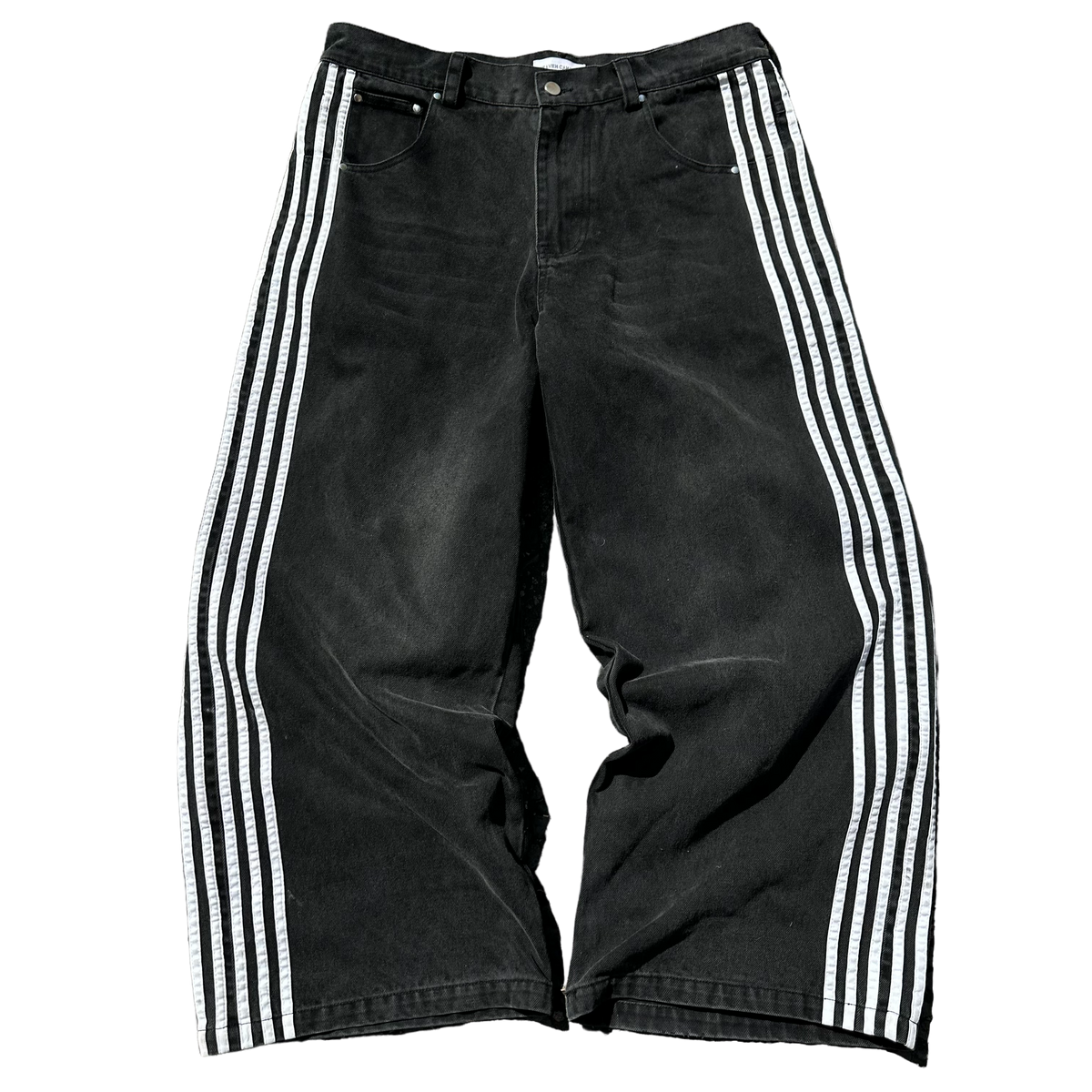 TRACK JEANS (BLACK/WHITE) - heavencanwait.store TRACK JEANS (BLACK/WHITE) - heavencanwait.store