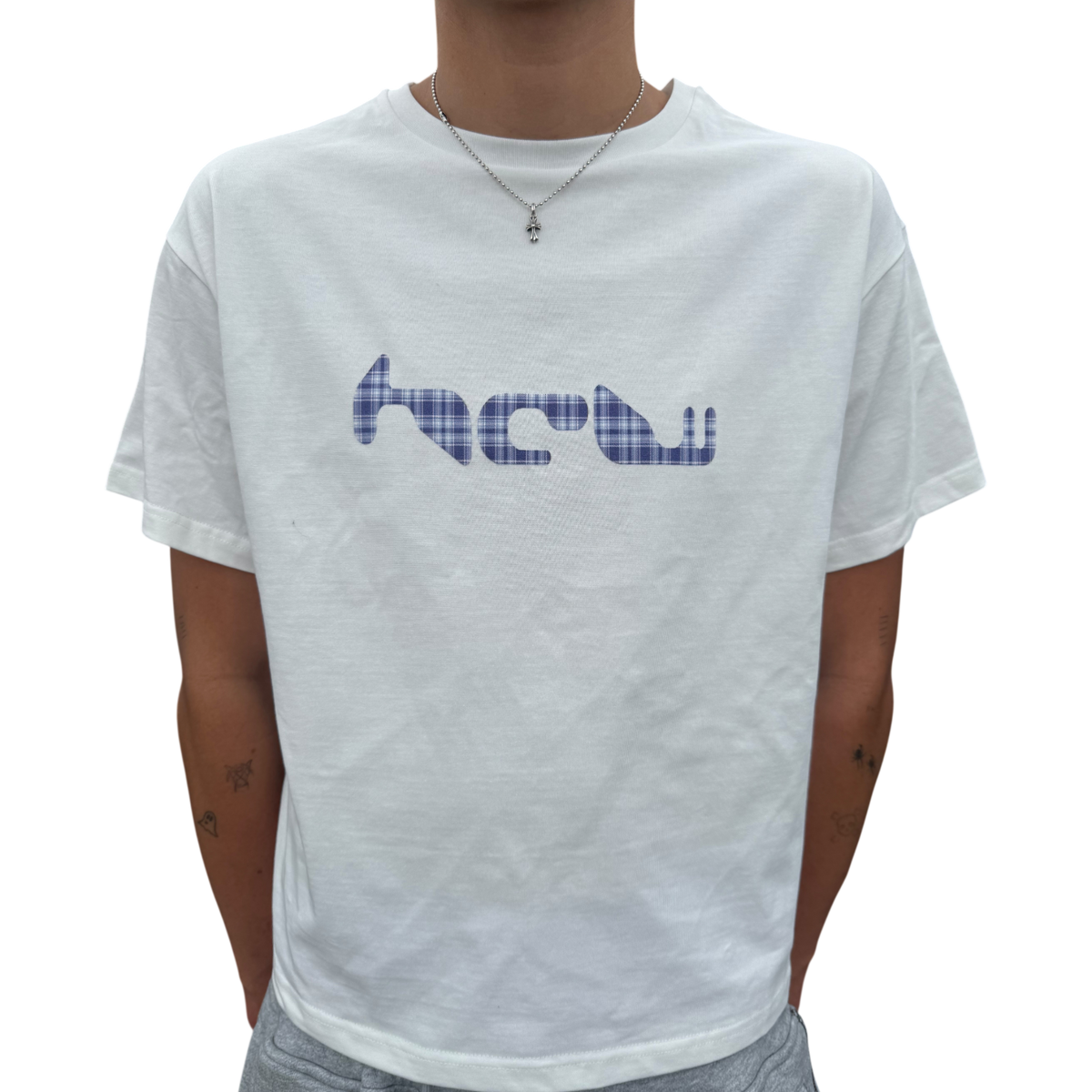 LOGO TEE (PLAID) - heavencanwait.store