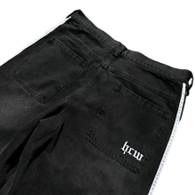 Load image into Gallery viewer, TRACK JEANS (BLACK/WHITE)