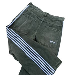TRACK JEANS (GREEN/WHITE)