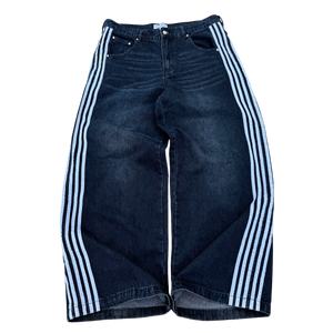 TRACK JEANS (NAVY/WHITE)