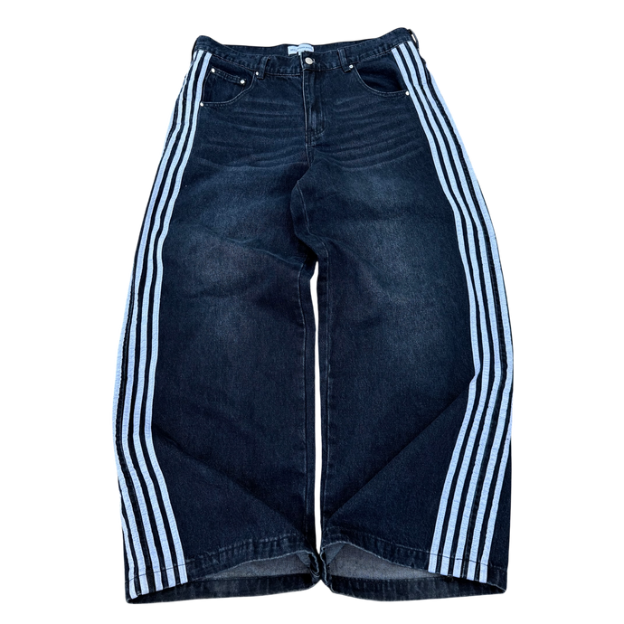 TRACK JEANS (NAVY/WHITE)
