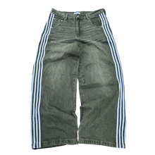 Load image into Gallery viewer, TRACK JEANS (GREEN/WHITE)