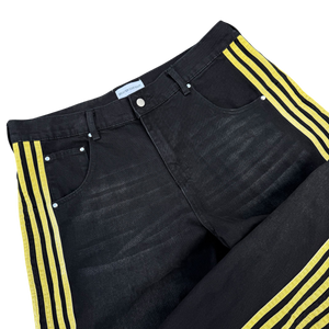 TRACK JEANS (BLACK/YELLOW)