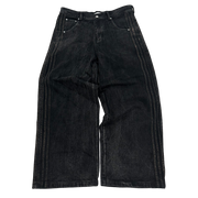 TRACK JEANS (BLACK/BLACK) heavencanwait.store