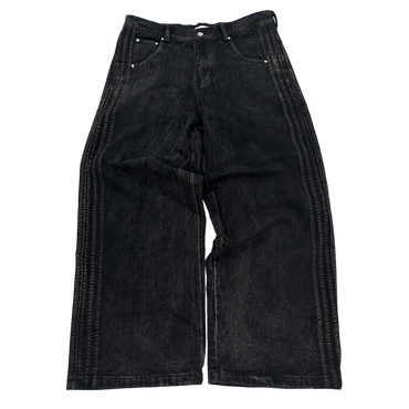 TRACK JEANS (BLACK/BLACK) – heavencanwait.store