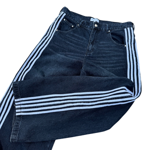 TRACK JEANS (NAVY/WHITE)