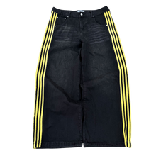 Load image into Gallery viewer, TRACK JEANS (BLACK/YELLOW)