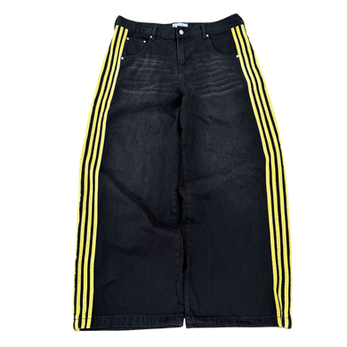 TRACK JEANS (BLACK/YELLOW)