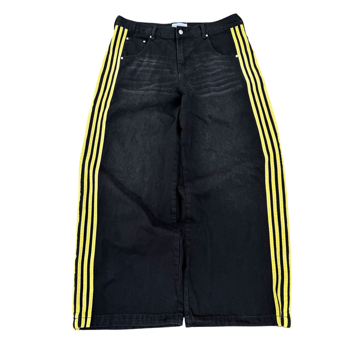 TRACK JEANS (BLACK/YELLOW)