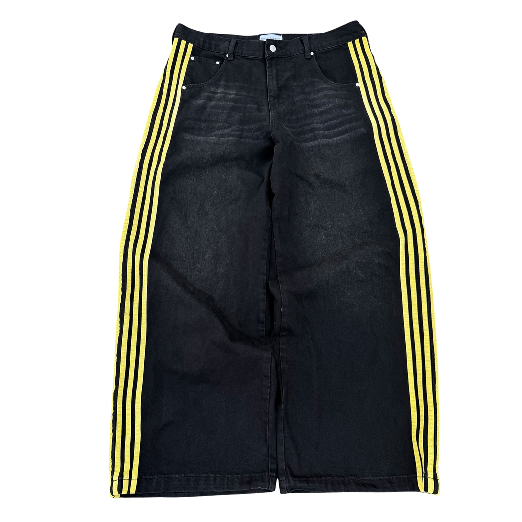 TRACK JEANS (BLACK/YELLOW)