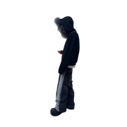 FUR ZIP HOODIE (BLACK) - heavencanwait.store