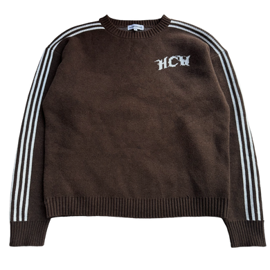 TRACK KNIT (BROWN/WHITE)