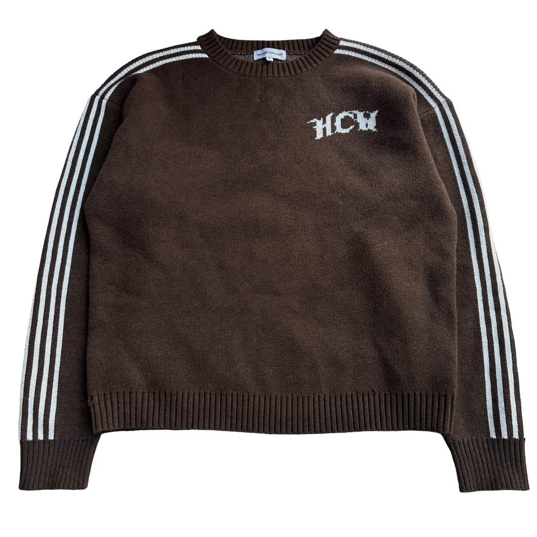 TRACK KNIT (BROWN/WHITE)