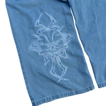 Load image into Gallery viewer, V2 SKULL JEANS (BLUE)