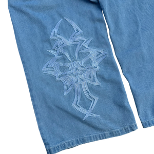 V2 SKULL JEANS (BLUE)