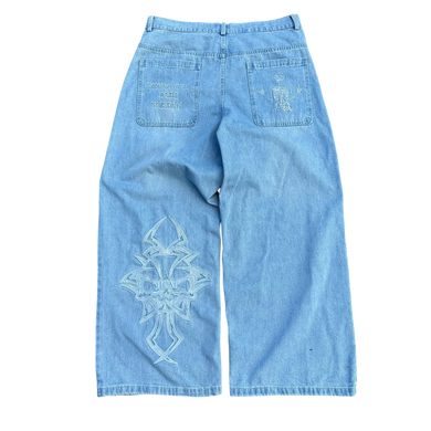 V2 SKULL JEANS (BLUE)