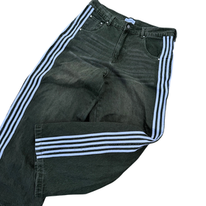 TRACK JEANS (GREEN/WHITE)