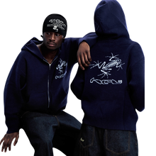 Load image into Gallery viewer, KNIT FROG HOODIE (NAVY)