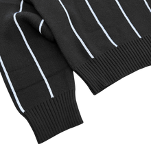Load image into Gallery viewer, STRIPED KNIT POLO (BLACK)