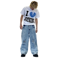 Load image into Gallery viewer, I &lt;3 NOTHING JEANS (BLUE)