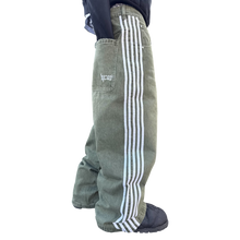 Load image into Gallery viewer, TRACK JEANS (GREEN/WHITE)
