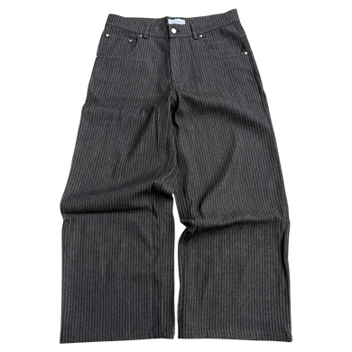PIN STRIPE DENIM (BLACK)
