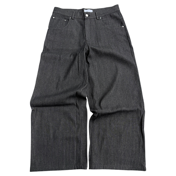 PIN STRIPE DENIM (BLACK)