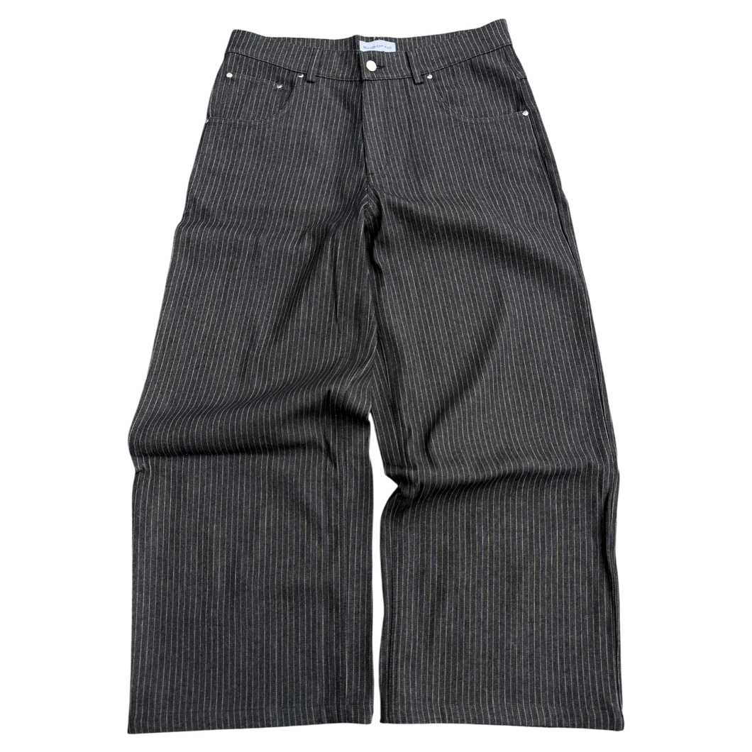 PIN STRIPE DENIM (BLACK)