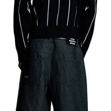 Load image into Gallery viewer, PIN STRIPE DENIM (BLACK)