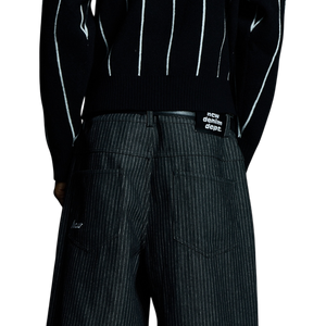 PIN STRIPE DENIM (BLACK)