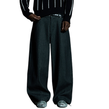 Load image into Gallery viewer, PIN STRIPE DENIM (BLACK)