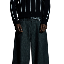Load image into Gallery viewer, PIN STRIPE DENIM (BLACK)