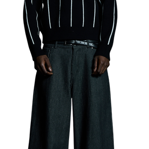 PIN STRIPE DENIM (BLACK)