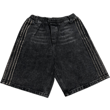 TRACK JORTS (BLACK) - heavencanwait.store