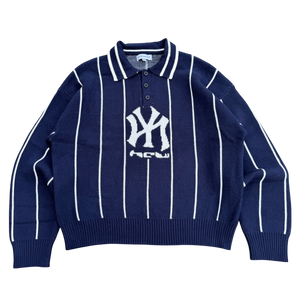 STRIPED KNIT POLO