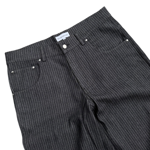PIN STRIPE DENIM (BLACK)
