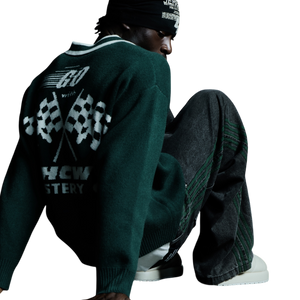 TRACK JEANS (STONE/GREEN)