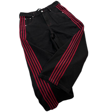 Load image into Gallery viewer, TRACK JEANS (BLACK/RED)
