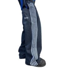 Load image into Gallery viewer, TRACK JEANS (NAVY/WHITE)