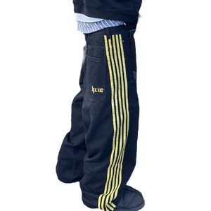 TRACK JEANS (BLACK/YELLOW)