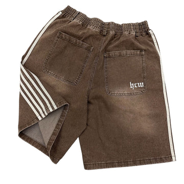 TRACK JORTS (BROWN) - heavencanwait.store