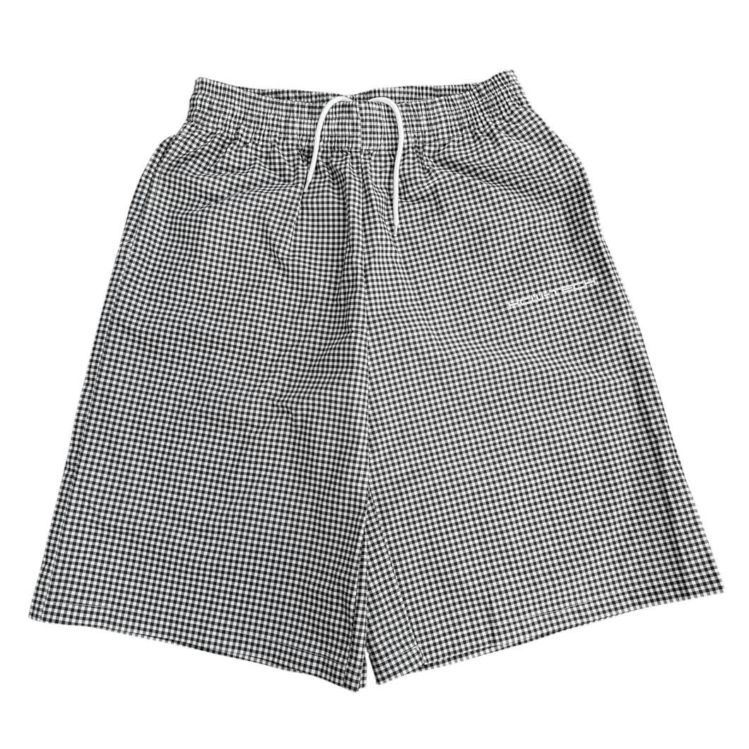 TECH SHORTS (BLACK PLAID)