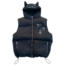 Load image into Gallery viewer, DEVIL PUFFA GILET (BLACK)